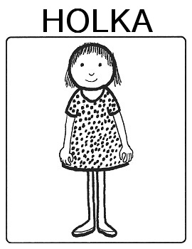 Části těla - panák holka